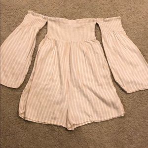 Billabong off the shoulder, bell sleeved romper